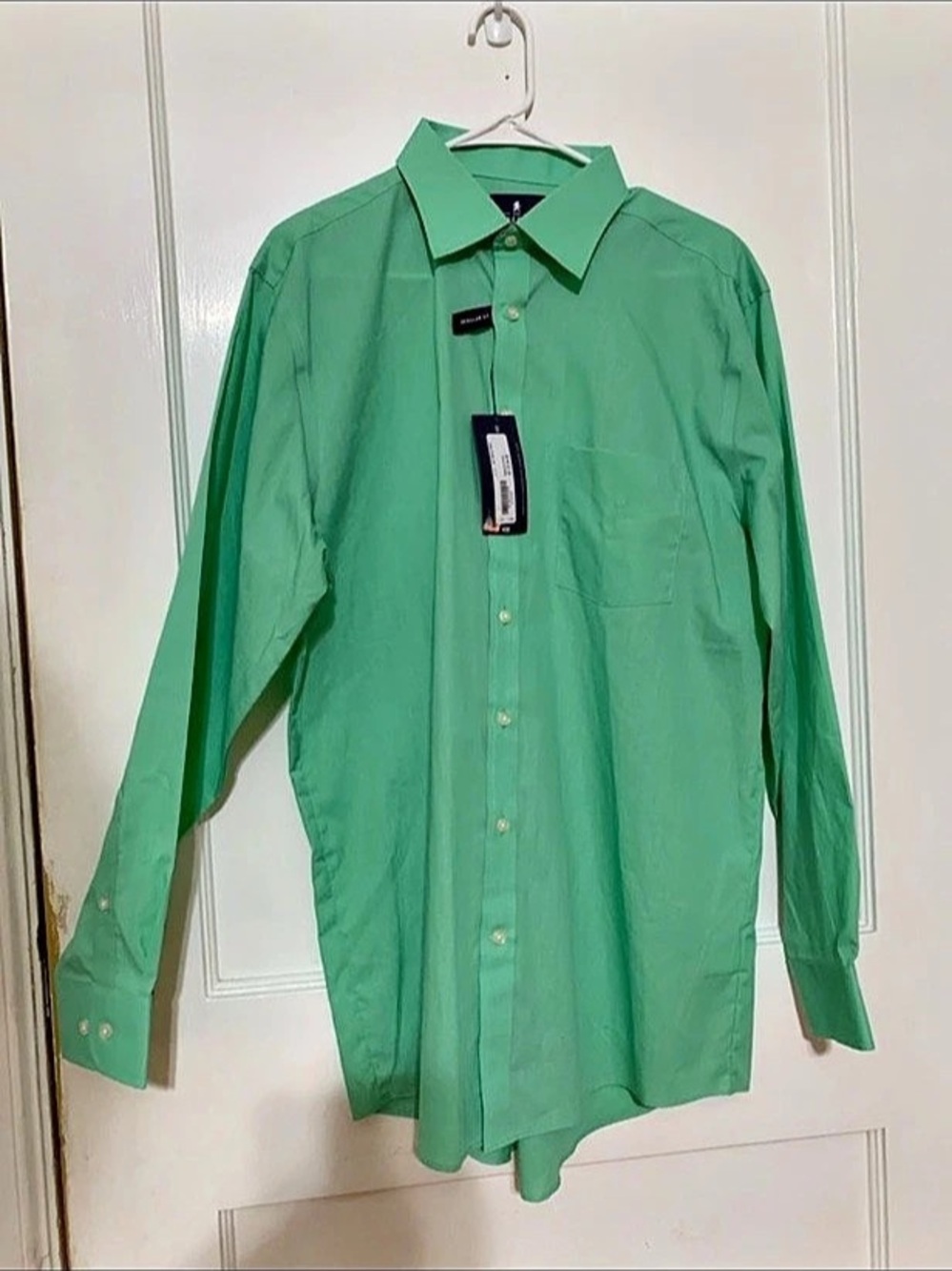 Stafford Travel Easy Care Broadcloth Dress Shirt Green
